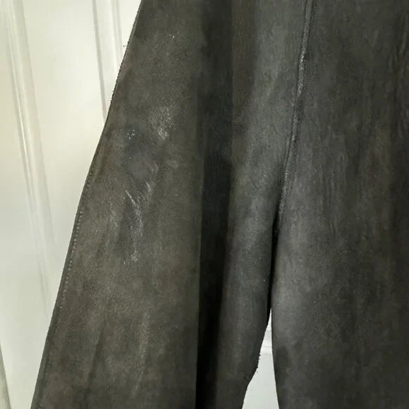 Blue Duck Women’s Coat M Genuine Shearling Fur Sheepskin Black READ - Picture 5 of 15